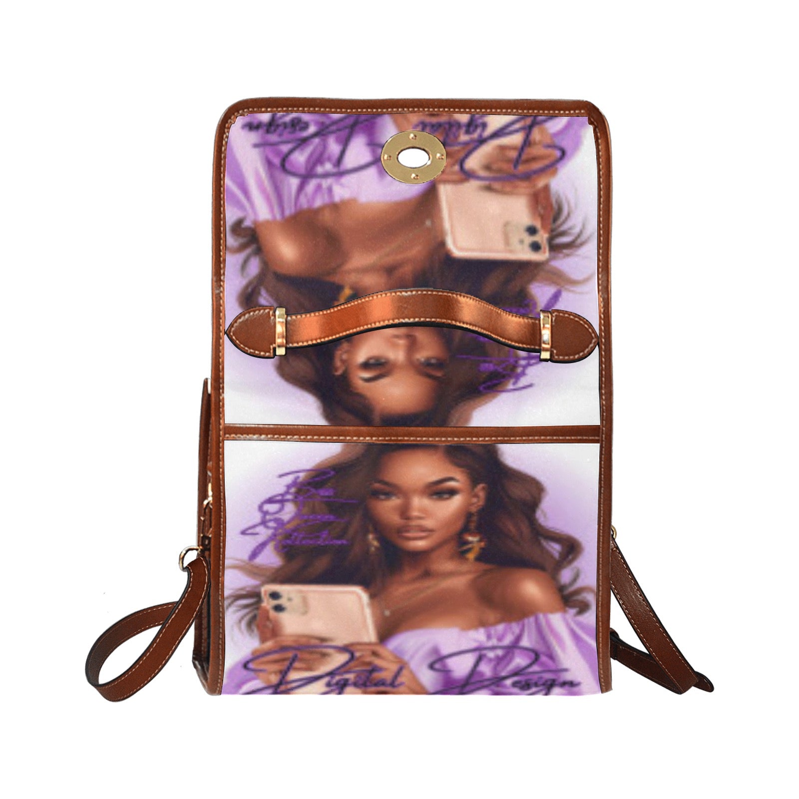 Waterproof Canvas Bag-Brown (All Over Print)