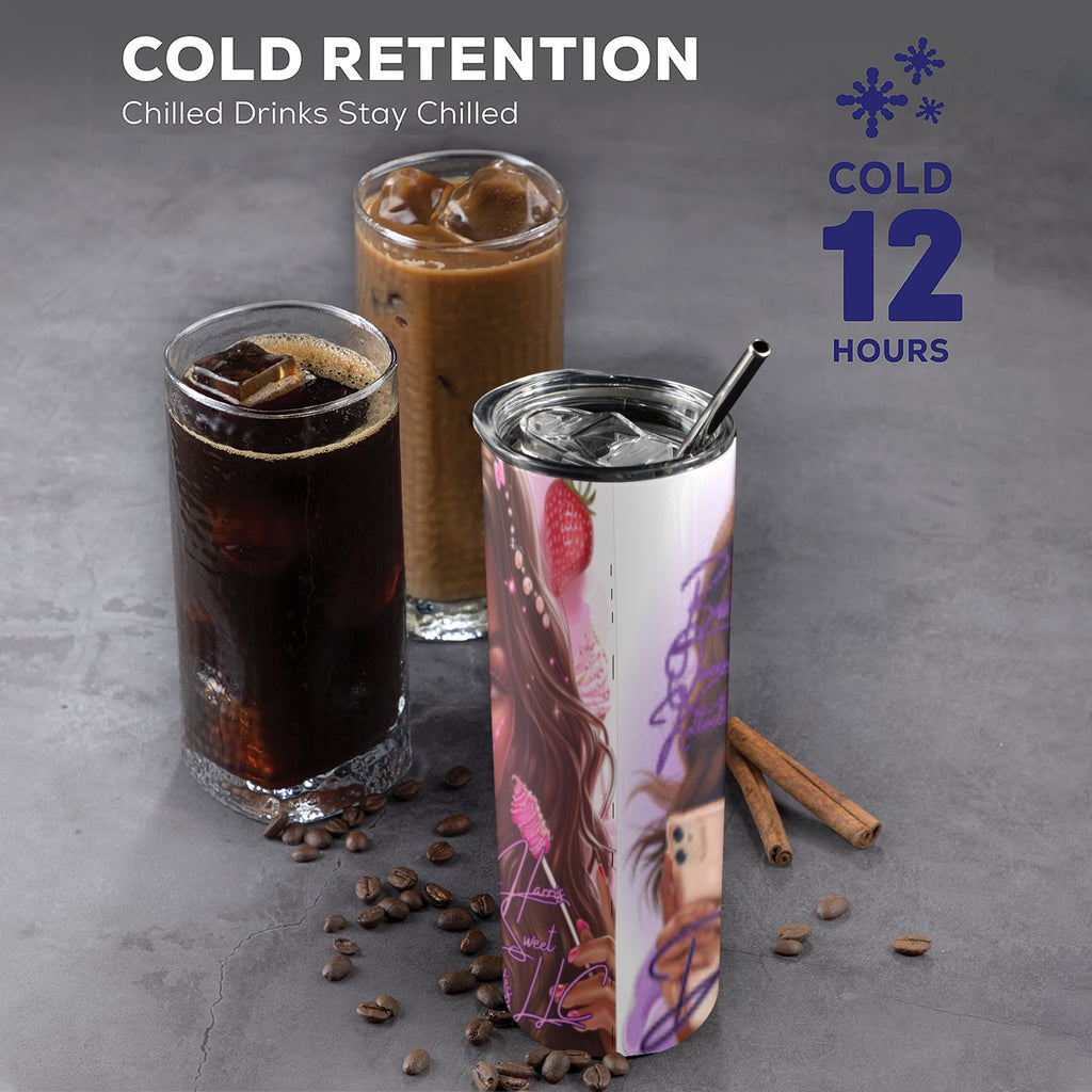 20oz Tall Skinny Tumbler with Lid and Straw