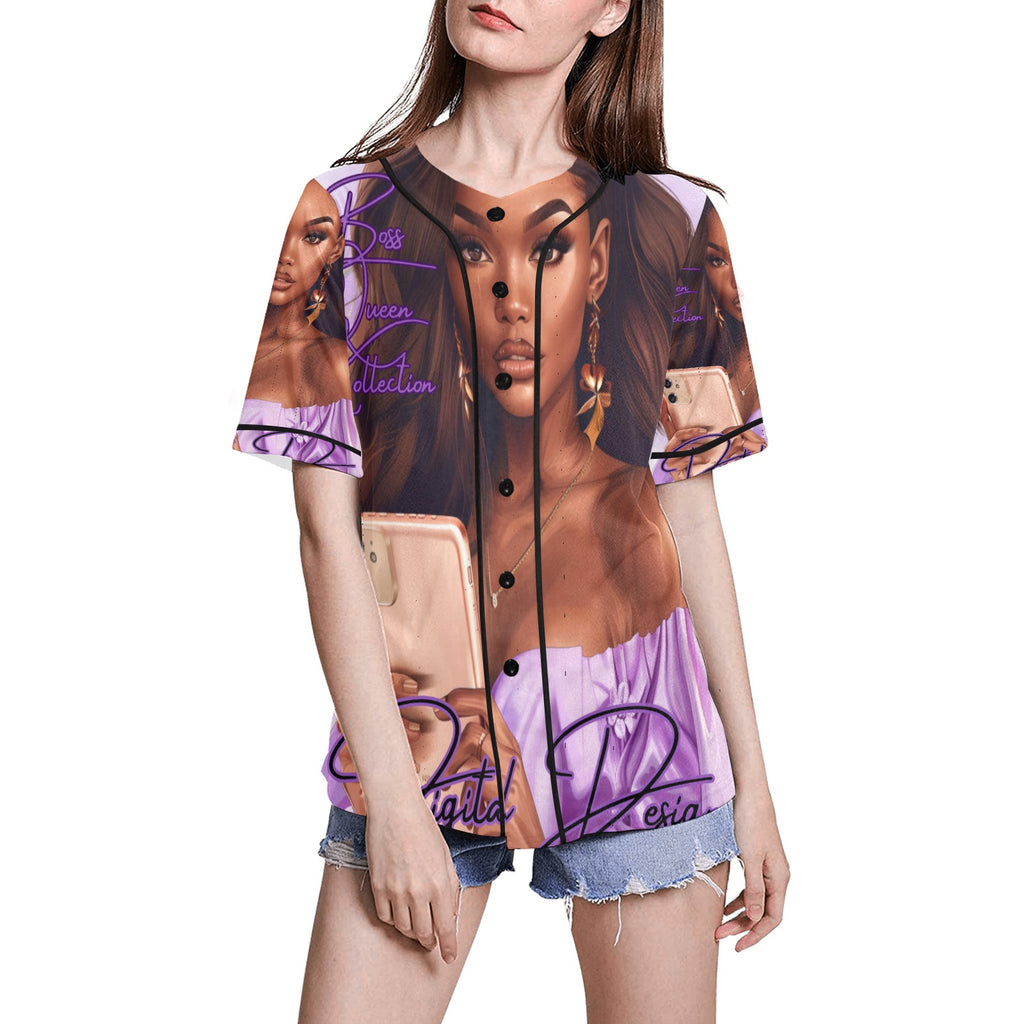 All Over Print Baseball Jersey for Women