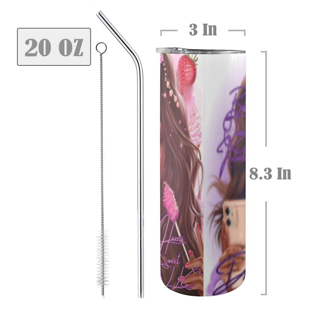 20oz Tall Skinny Tumbler with Lid and Straw