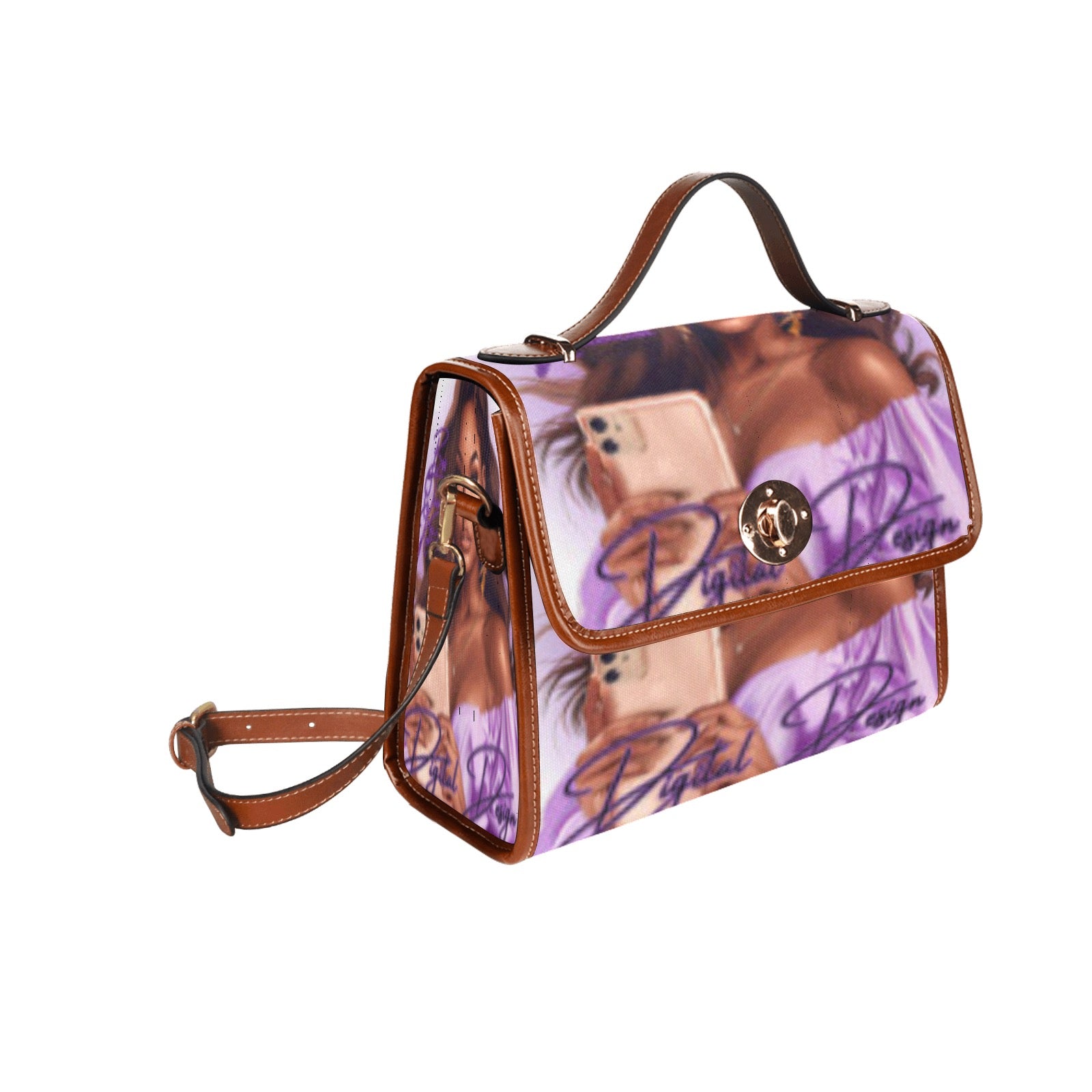 Waterproof Canvas Bag-Brown (All Over Print)