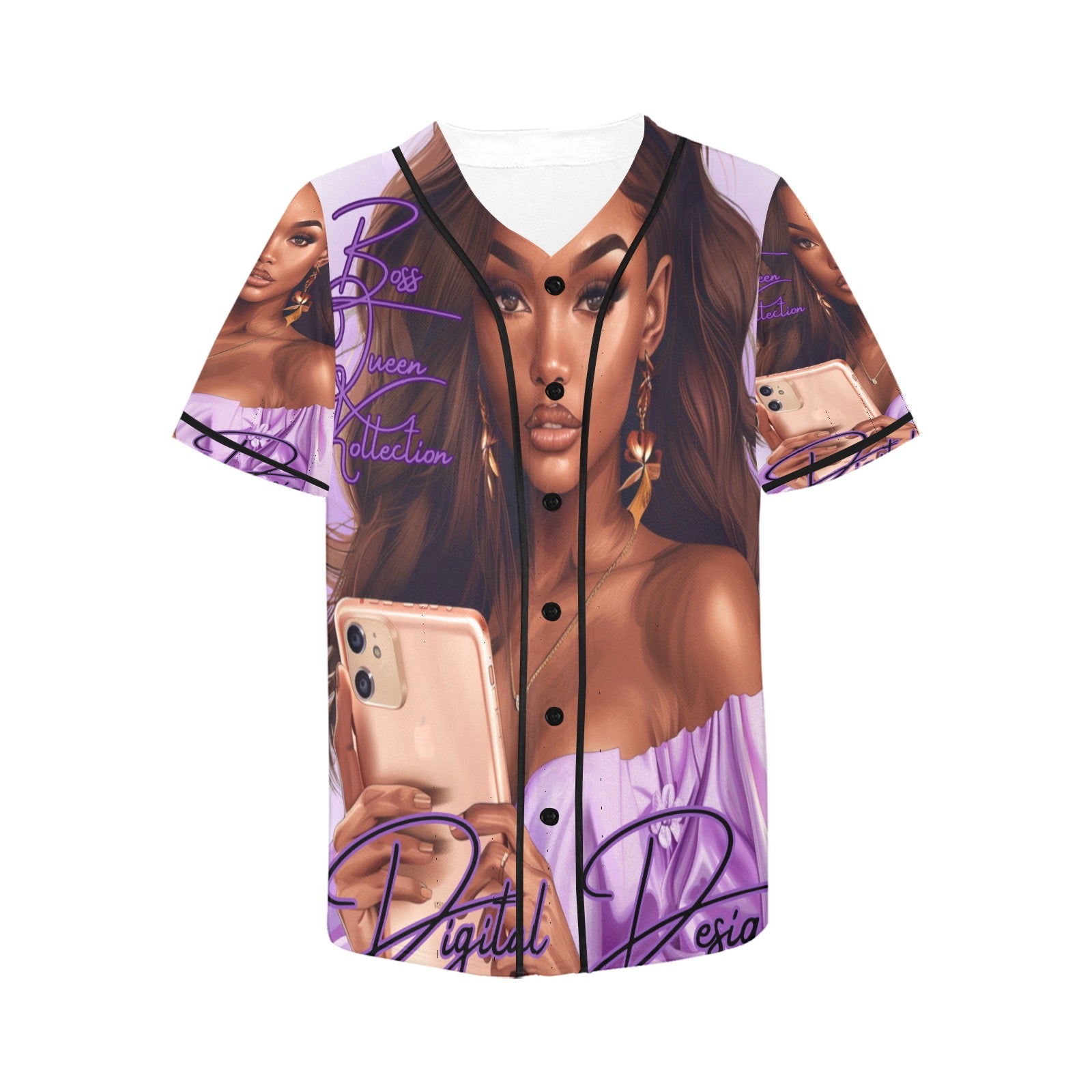 All Over Print Baseball Jersey for Women