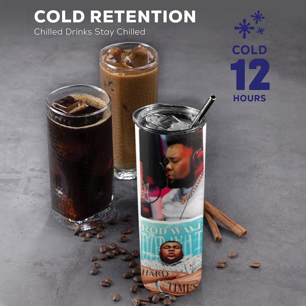 Rod Wave 20oz Tall Skinny Tumbler with Lid and Straw