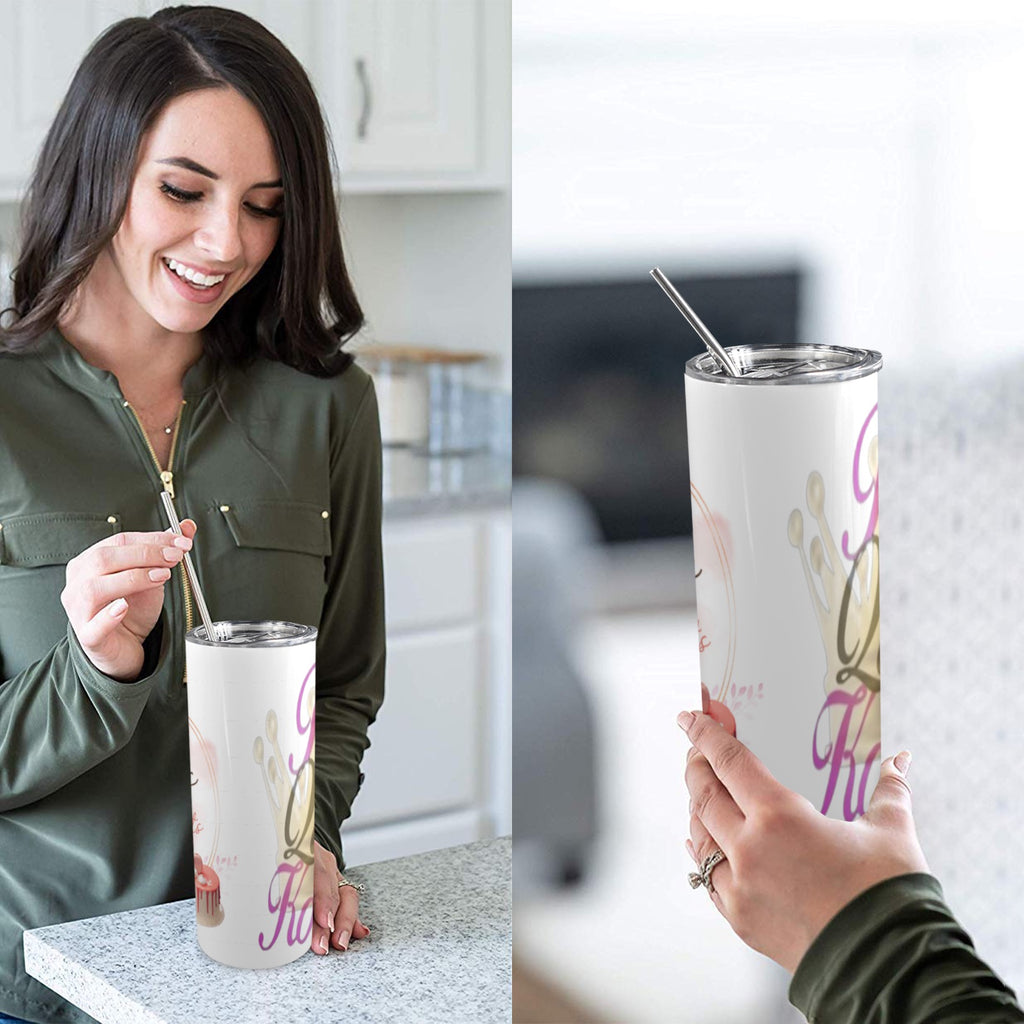 20oz Tall Skinny Tumbler with Lid and Straw