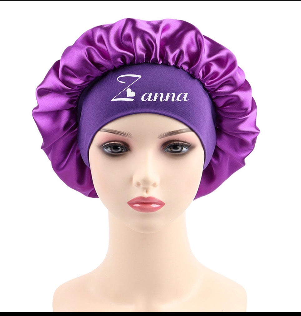 Custom Name Silk Bonnet