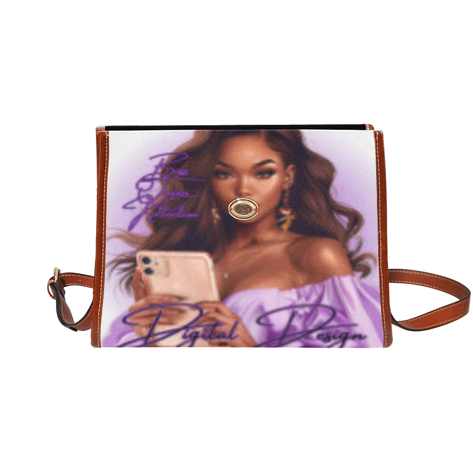 Waterproof Canvas Bag-Brown (All Over Print)